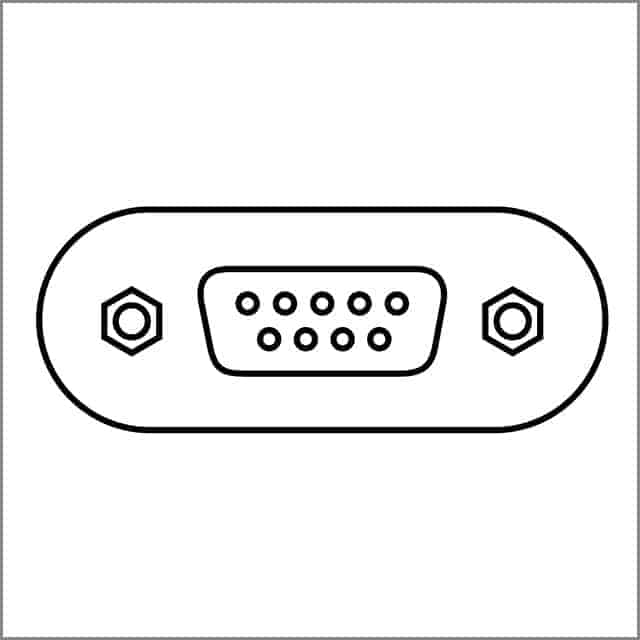 Two-dimensional Diagram of A DB-9 Connector