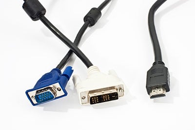 VGA, DVI, and HDMI connector